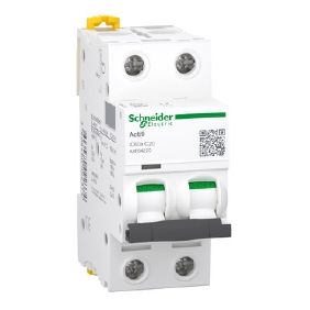 Schneider Acti9 Circuit Breaker 2 Pole 20A A9F64220 | Voltex