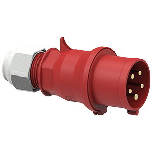 CEE Industrial Plug IP44 5 Pin 16A 380V 203-TLS 210715 201156 | Voltex