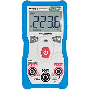 Major Tech Multimeter Compact True RMS Auto Ranging MTD80 | Voltex