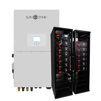 Cougar Solar Kit 1 x 50kW Sunsynk HV Inverter + 1 x 61.5kWh 615v