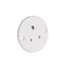 Schneider Socket Single 6A Skirting Round 50mmWhite ZZA_13652502