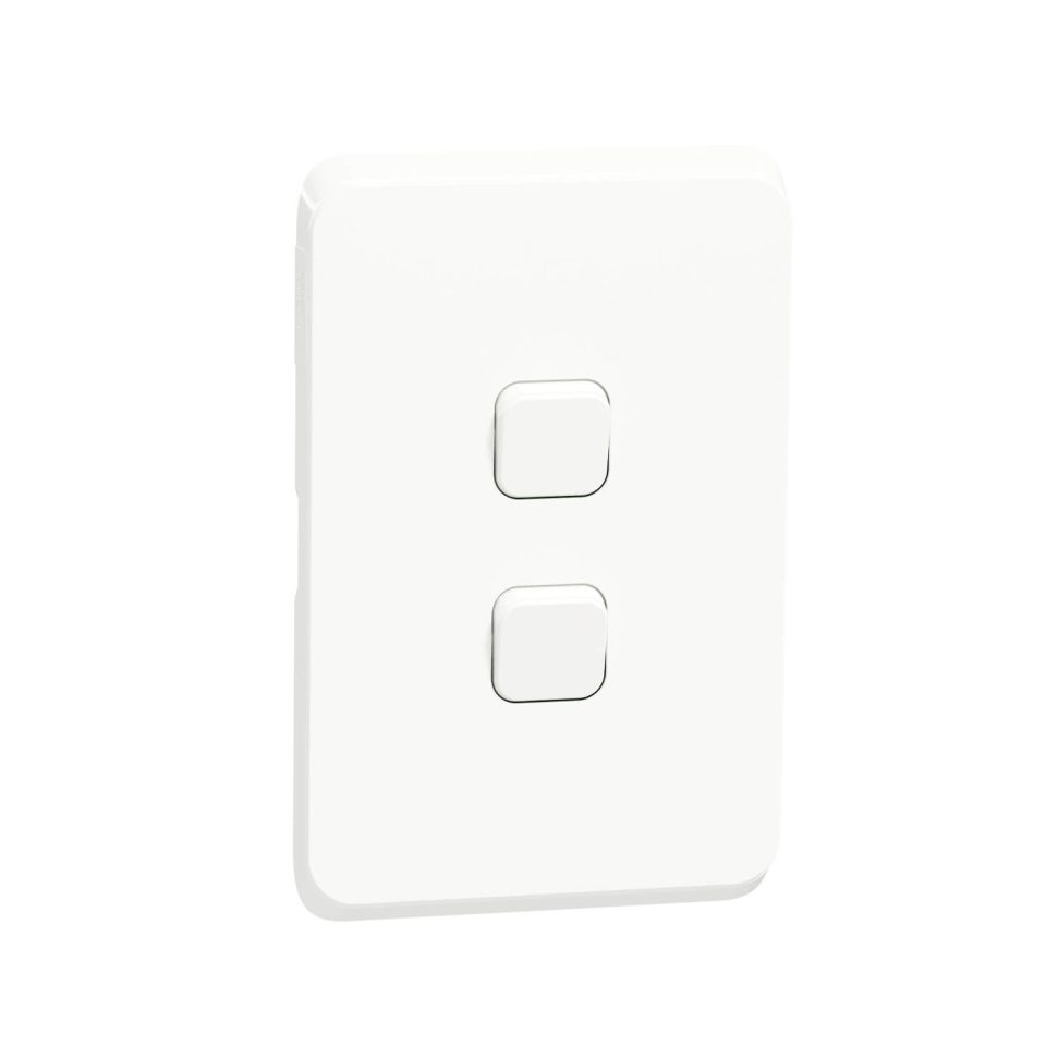 Schneider Iconic SwitchTwo Lever One-Way 100x50 White 4012W1_XW
