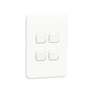 Schneider Iconic Switch Four Lever One-Way 100x50 White 4014W1_XW