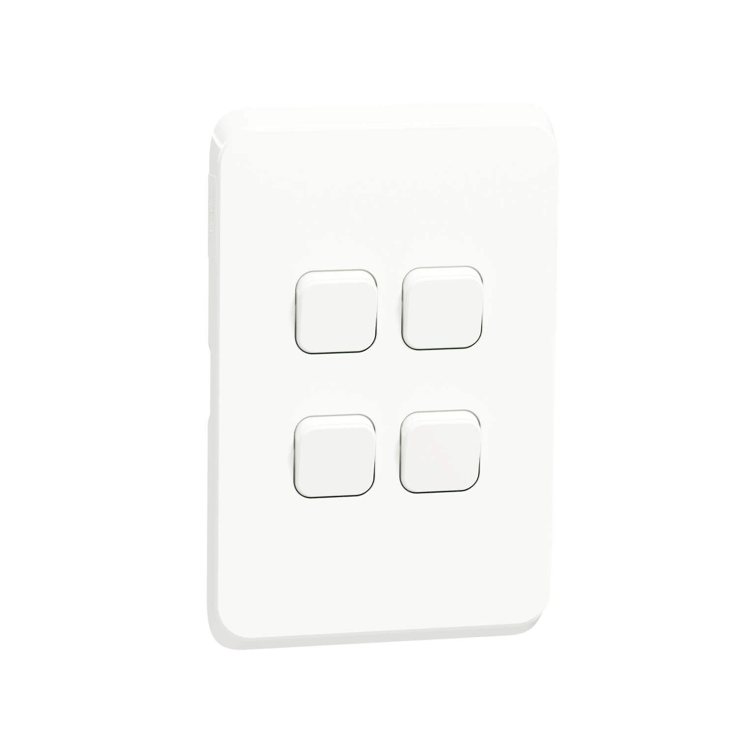 Schneider Iconic Switch Four Lever One-Way 100x50 White 4014W1_XW