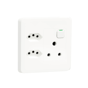 Schneider Iconic Socket 1x16A RSA + 2xV-Slim 100x100 White 4023_XW