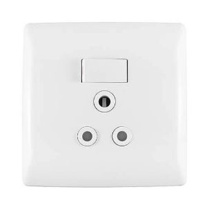 CRABTREE DIAMOND SWITCH SOCKET+COVER 4X4 16A SINGLE 12151/601