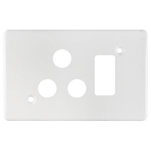 CRABTREE CLASSIC DEDICATED SOCKET  COVER PLATE 4x2 SINGLE  6546H/103P