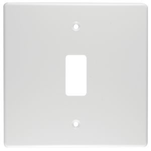 CRABTREE CLASSIC SWITCH COVER PLATE 4x4 1LEVER STEEL WHITE  6553/101