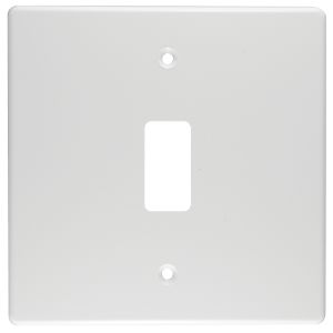 CRABTREE CLASSIC SWITCH COVER PLATE 4x4 1LEVER STEEL WHITE  6553/101