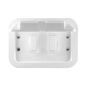CRABTREE WEATHERPROOF CLASSIC SWITCH 20A 2LEVER 1WAY 1462W