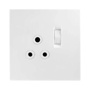 CRABTREE TOPAZ SWITCH SOCKET+COVER 4x4 16A SINGLE 15221/601