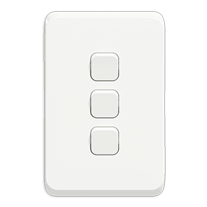 Schneider Iconic Switch Three Lever One-Way 100x50 White 4013W1_XW