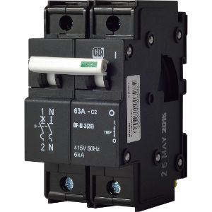 CBI MINIATURE CIRCUIT BREAKER 15A 1POLE+NEUTRAL 6KA CURVE-2 QFE21215