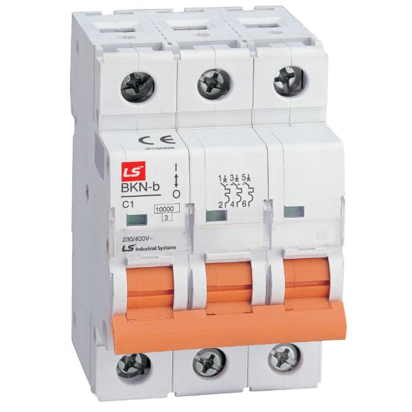 LS MINIATURE CIRCUIT BREAKER 63A 3POLE 10KA V CURVE-C 06110224R0