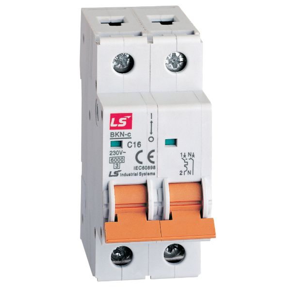 LS MINIATURE CIRCUIT BREAKER 16A 1POLE+NEUTRAL 6KA  06120206R0