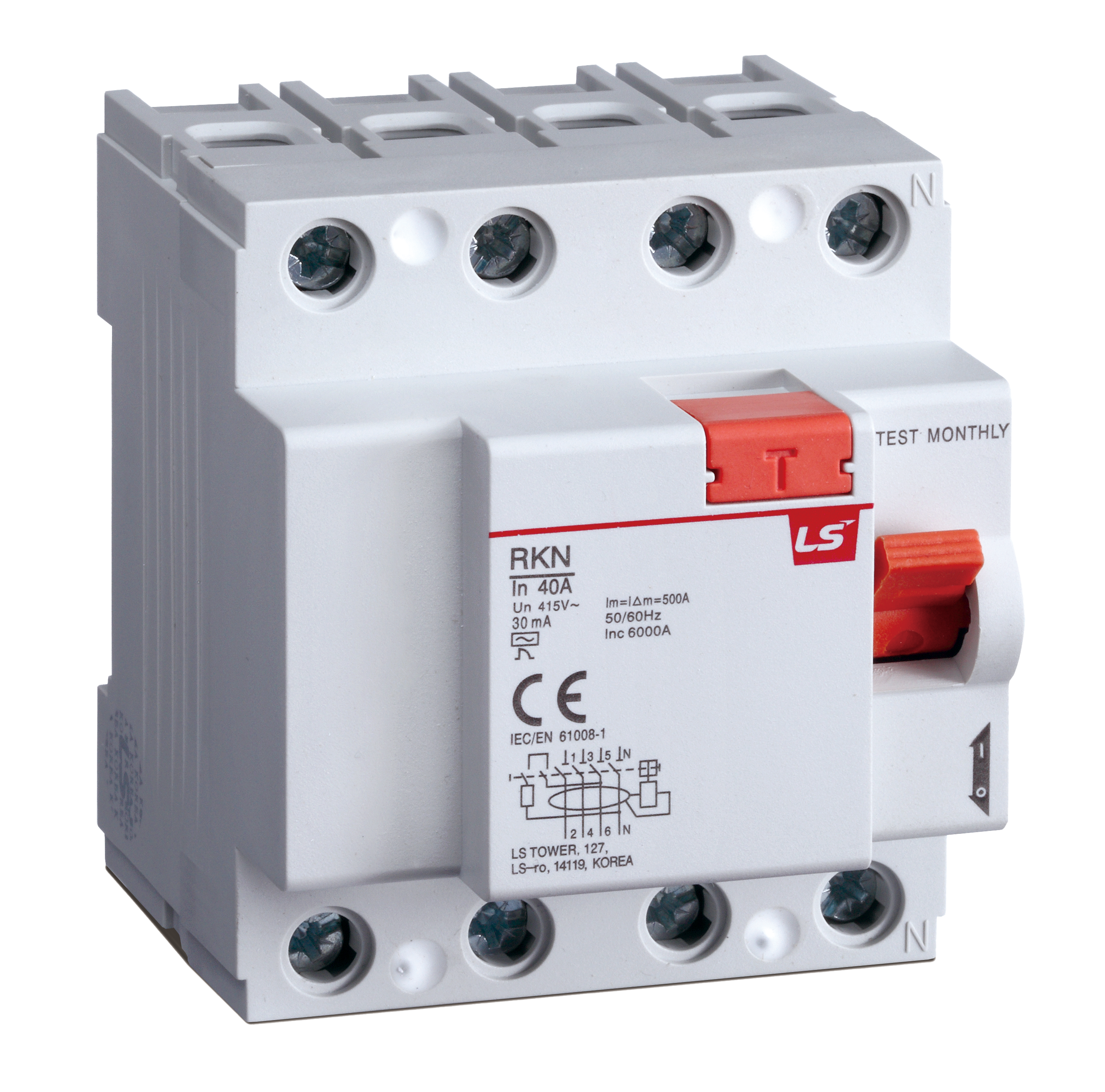 LS EARTH LEAKAGE 80A 3POLE+NEUTRAL 10KA