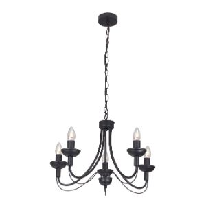 BRIGHTSTAR CHANDELIER 5X60W E14 CH523/5 BLACK