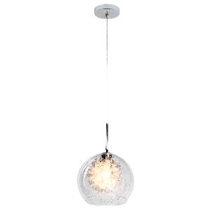 BRIGHTSTAR PENDANT 60W E14 PEN802/1 POLISHED CHROME WITH CLEAR GLASS