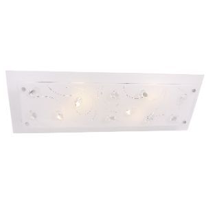 BRIGHTSTAR RECTANGLE CEILING FITTING 4X60W E27 CF634/4 WHITE