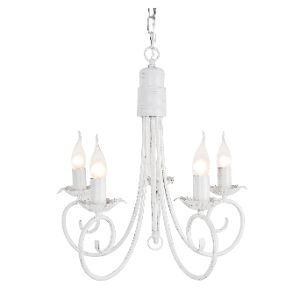 BRIGHTSTAR CHANDELIER 5X60W E14 CH3901/5 FOSSIL WHITE