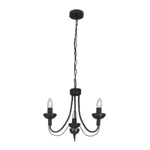 BRIGHTSTAR CHANDELIER 3X60W E27 BLACK CH523/3