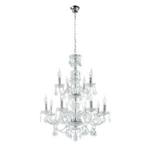 BRIGHTSTAR CHANDELIER 12LIGHT ACRYLIC CRYSTAL CH3052/12