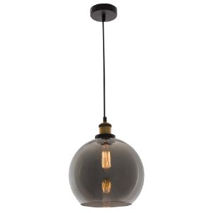 BRIGHTSTAR PENDANT FITTING 60W E27 SMOKE PEN694