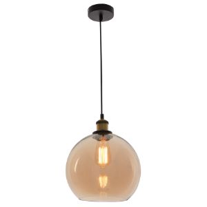 BRIGHTSTAR PENDANT FITTING 60E E27 AMBER PEN695