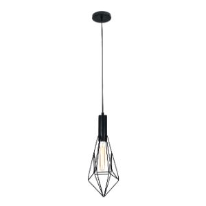 BRIGHTSTAR PENDANT FITTING 60W E27 BLACK PEN729/1