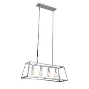 BRIGHTSTAR PENDANT FITTING 4X60W E27 CHROME PEN742/4