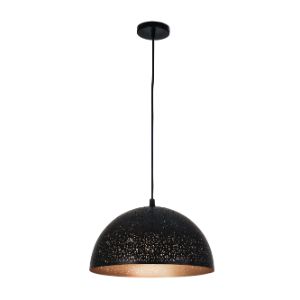 BRIGHTSTAR PENDANT FITTING 60W E27 BLACK/GOLD PEN745