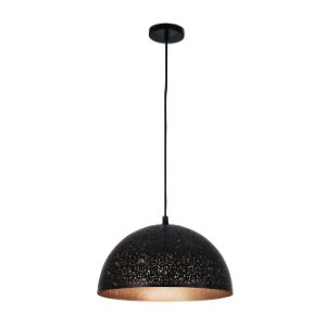 BRIGHTSTAR PENDANT FITTING 60W E27 BLACK/GOLD PEN745