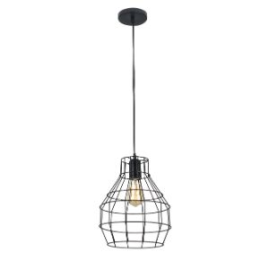 BRIGHTSTAR PENDANT FITTING 60W E27 BLACK PEN750/1