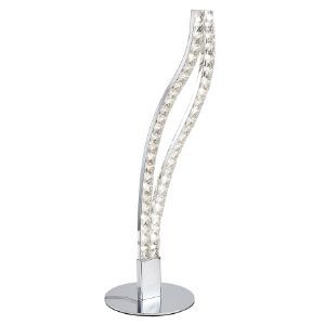 BRIGHTSTAR  LED TABLE/FLOOR LAMP 8W 4000K STAINLESS STEEL + CRYSTAL TL200 CHROME