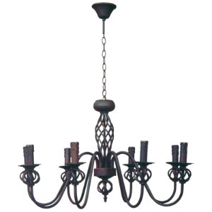 BRIGHTSTAR CHANDELIER 8X60W E27 WROUGHT IRON CH065/8 RUST