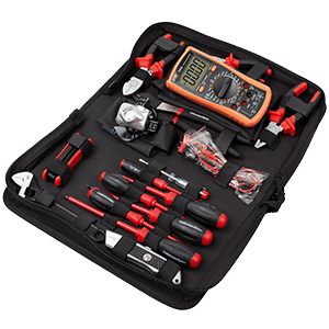 HellermannTyton Tool Kit Electrical 16 Pieces including Digital Multimeter  (T235H) with Zip Case ELECKT