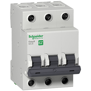 Schneider Easy9 Miniature Circuit Breaker 3 Pole C-Curve Din 6A 3kA 230V EZ9F53306
