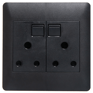 Lesco Apollo Socket Double 100x100 Saphire Black AP44DBLC-SB