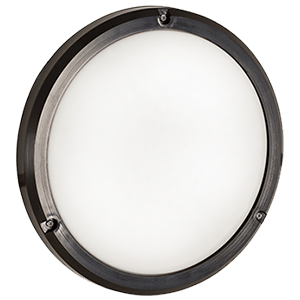 Radiant Bulkhead Eco15W E27 255mm IP44 Black B181