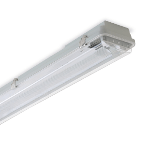 Spazio Flatproof for LED Tubes 2x22W 5 Ft Grey 7829.7.258