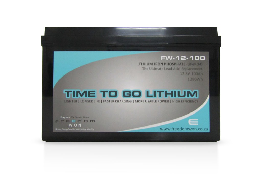 Freedom Won FW 12-100 12.8V lithium battery 100Ah for solar, backup, and RV power