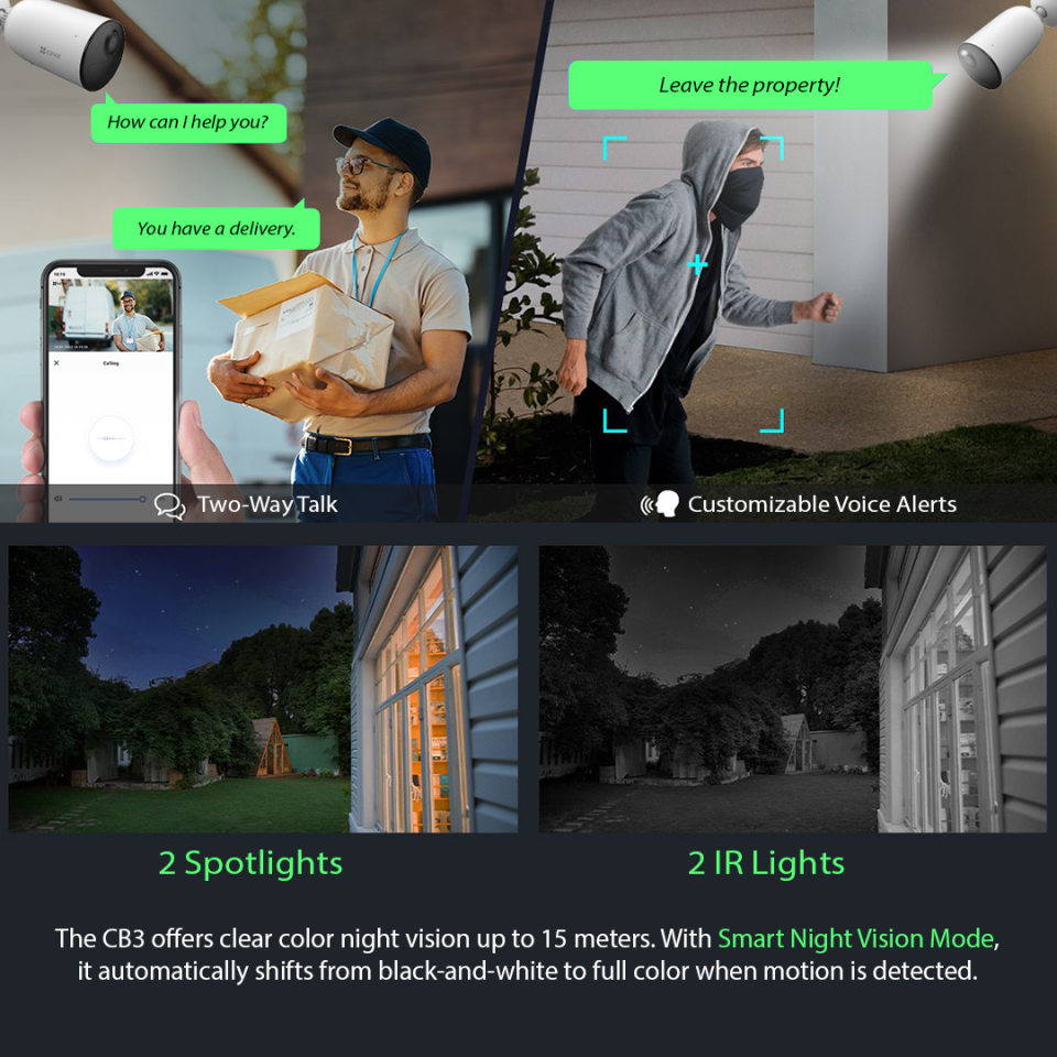 Ezviz Wi-Fi Battery Security Camera CS-CB3-R100-2D2WFL