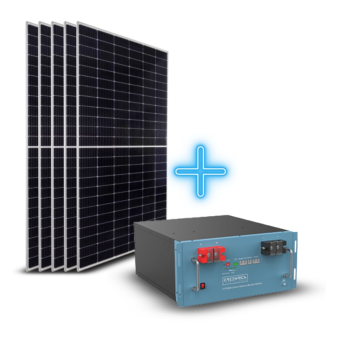 Greenrich Battery + Panels combo