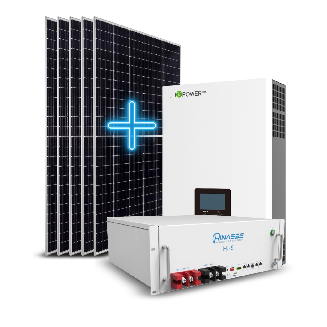 Hinaess Battery + Panels + Inverter Solar Combo