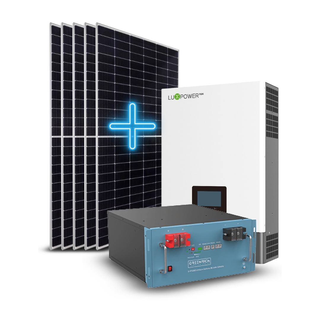 Greenrich Battery + Panels + Inverter Solar Combo